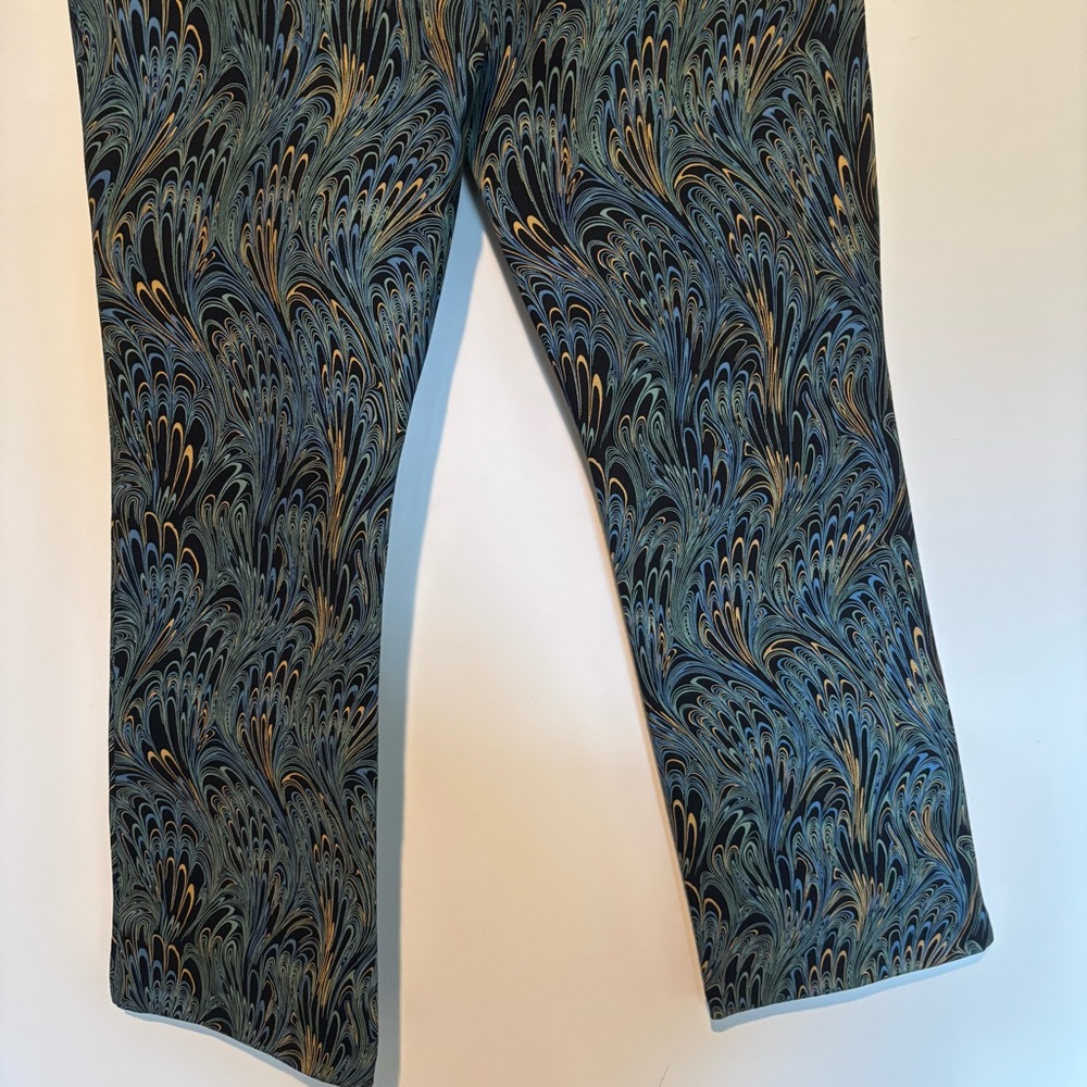 Soft Surroundings NWOT Peacock Print Pants - Picture 5 of 7